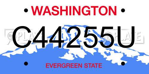 C44255U Washington License Plate