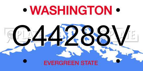 C44288V Washington License Plate