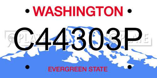 C44303P Washington License Plate