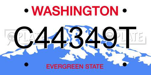 C44349T Washington License Plate
