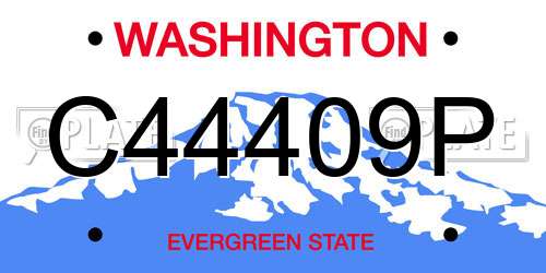 C44409P Washington License Plate