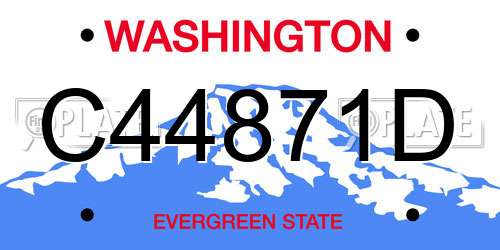 C44871D Washington License Plate