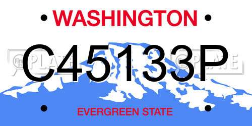 C45133P Washington License Plate