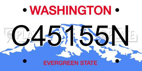 C45155N Washington License Plate
