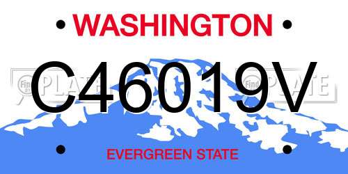 C46019V Washington License Plate