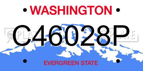 C46028P Washington License Plate