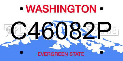 C46082P Washington License Plate