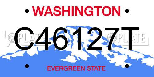 C46127T Washington License Plate