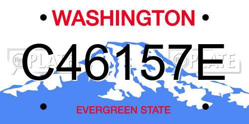 C46157E Washington License Plate