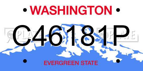 C46181P Washington License Plate