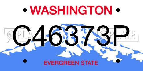 C46373P Washington License Plate