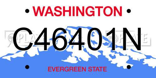 C46401N Washington License Plate