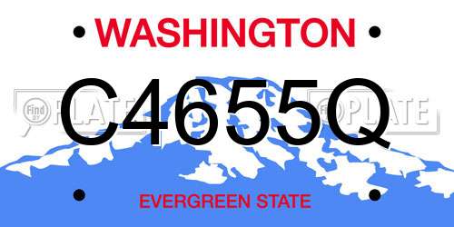 C4655Q Washington License Plate