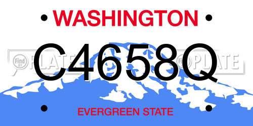 C4658Q Washington License Plate