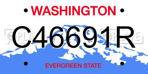C46691R Washington License Plate