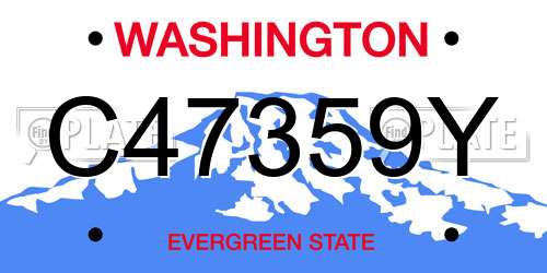 C47359Y Washington License Plate