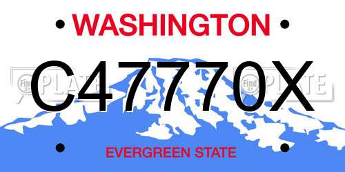 C47770X Washington License Plate