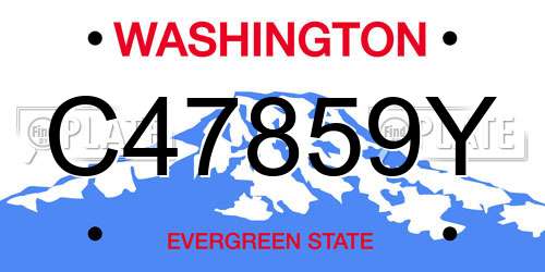 C47859Y Washington License Plate