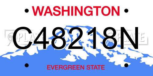 C48218N Washington License Plate