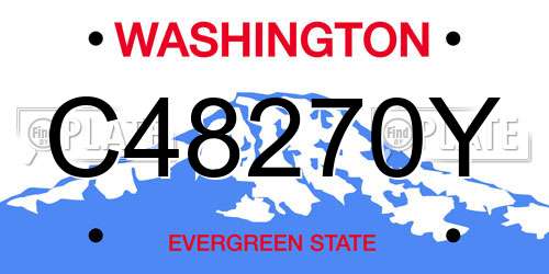 C48270Y Washington License Plate