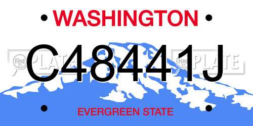 C48441J Washington License Plate