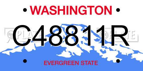 C48811R Washington License Plate