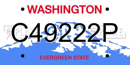 C49222P Washington License Plate