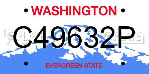 C49632P Washington License Plate