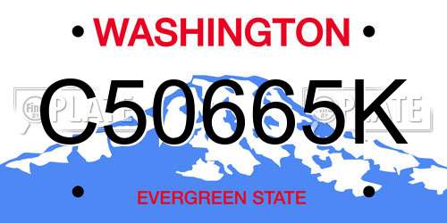 C50665K Washington License Plate