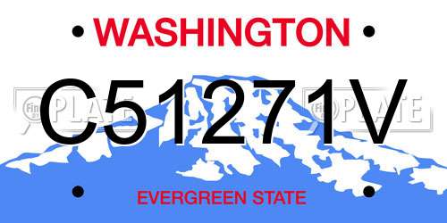 C51271V Washington License Plate