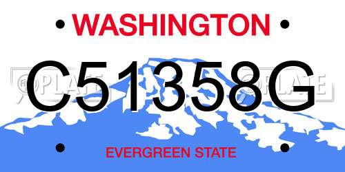 C51358G Washington License Plate