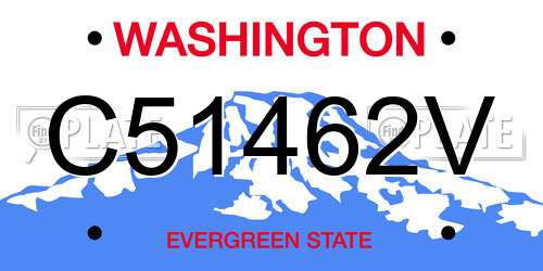 C51462V Washington License Plate