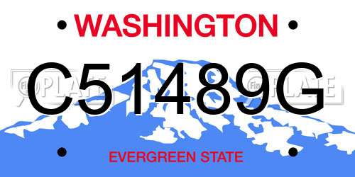 C51489G Washington License Plate