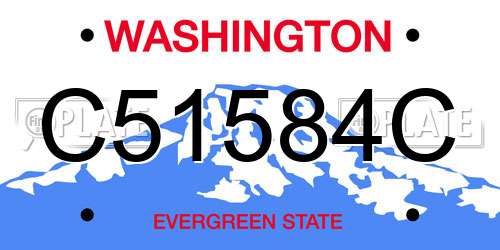 C51584C Washington License Plate