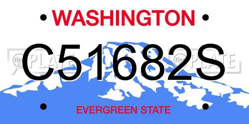 C51682S Washington License Plate