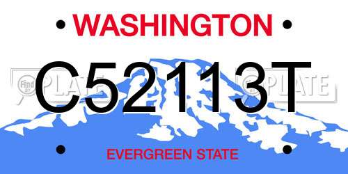 C52113T Washington License Plate