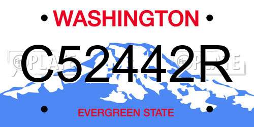C52442R Washington License Plate