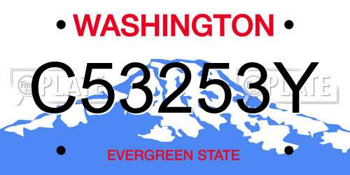 C53253Y Washington License Plate