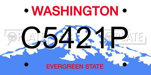 C5421P Washington License Plate