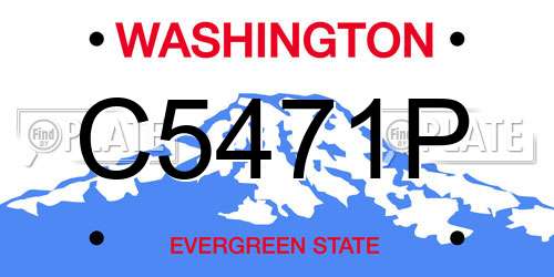 C5471P Washington License Plate
