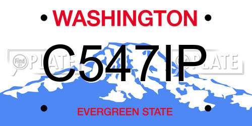 C547IP Washington License Plate
