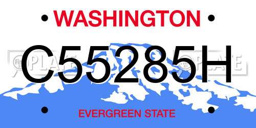 C55285H Washington License Plate