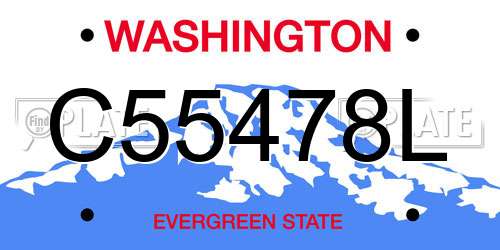 C55478L Washington License Plate