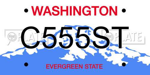 C555ST Washington License Plate