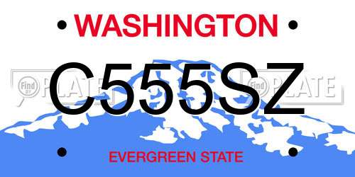 C555SZ Washington License Plate