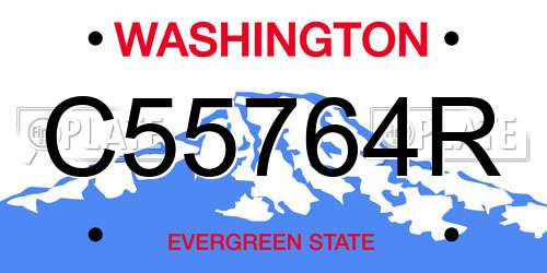 C55764R Washington License Plate