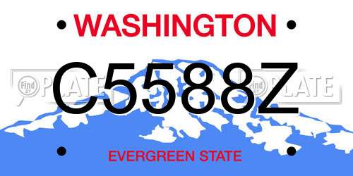 C5588Z Washington License Plate