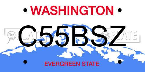 C55BSZ Washington License Plate