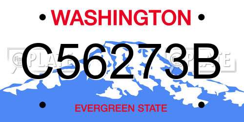 C56273B Washington License Plate