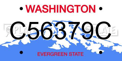 C56379C Washington License Plate